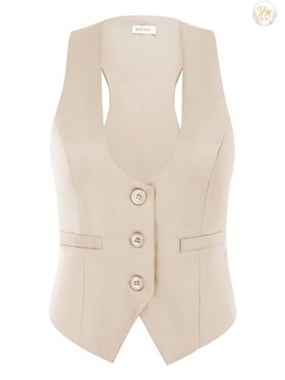 Women's Sleeveless Button Waistcoat Vest Racerback Work Office